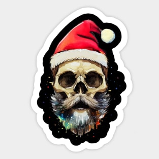 Skull santa Sticker